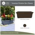 thumbnail image 4 of The HC Companies 18-Inch Venetian Window Planter Box with Drain Plug, Chocolate, 4 of 8