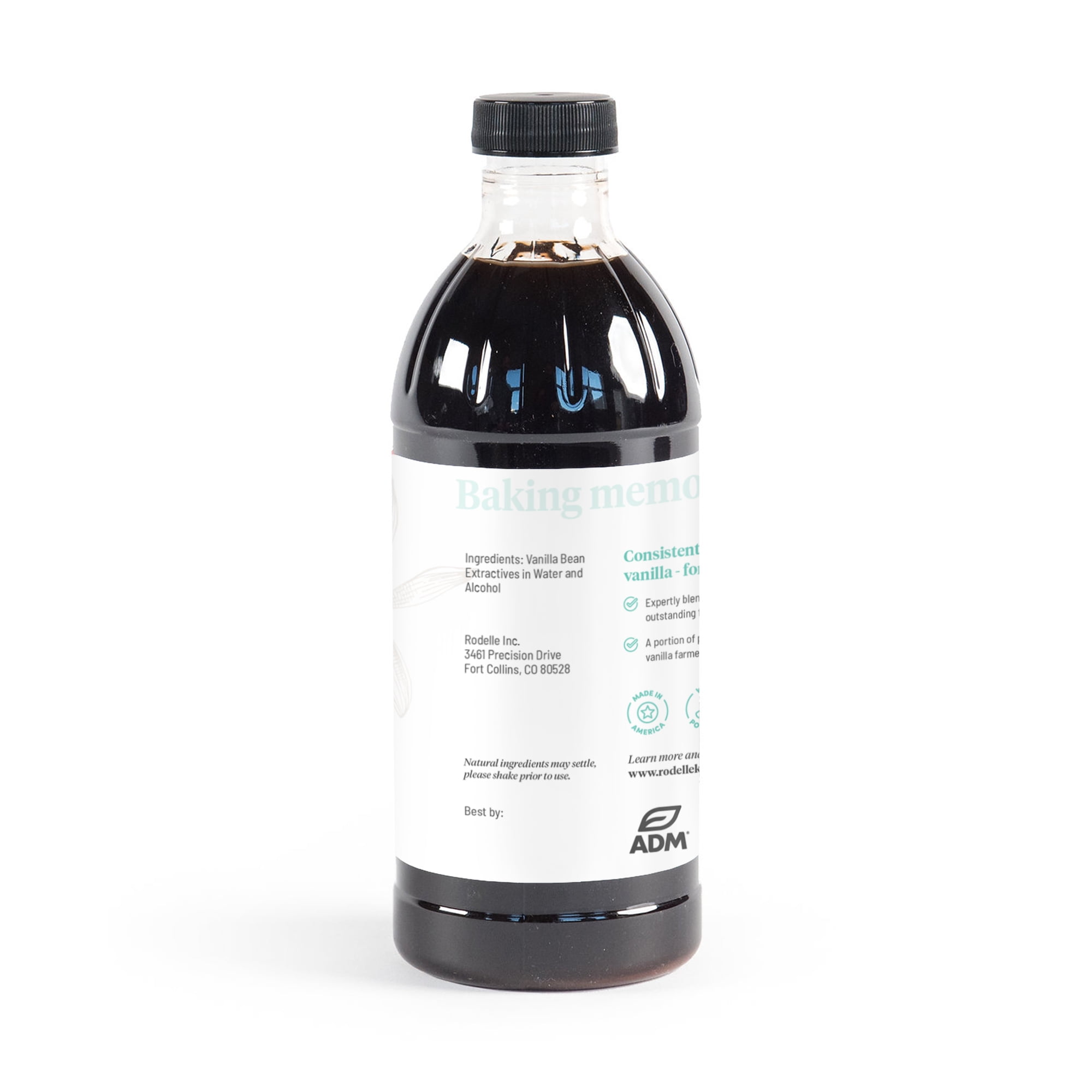 Rodelle Pure Vanilla Extract, 16 Fluid Ounces, Gluten-Free, Vegan, Liquid