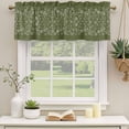 thumbnail image 2 of 2 Pack Japanese Valances for Windows Bedroom Living Room Window Treatments, Green Rustic Retro Pastoral Floral Leaves Rod Pocket Valance Drapes Short Kitchen Curtains Over Sink 42"x18", 2 of 8