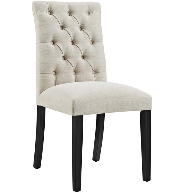 Modway Duchess Chaise de Salle à Manger Capitonnée à Boutons, Beige