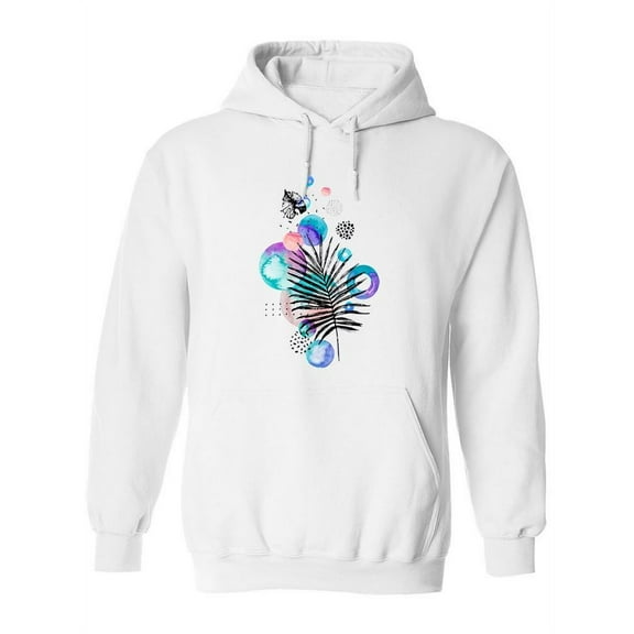 Abstract Watercolor Leaves Hoodie Women -Image by Shutterstock, Female Medium