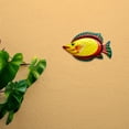 thumbnail image 6 of 2 Pcs Hand Painted Multi-Color Tropical Fish Wall Metal Plaque Sculpture, 6 of 9