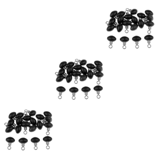 Greeniant 20 Pcs Fishing Rolling Ring Swivel Olive Plastic Ring Bead Connectors Type1 NO1