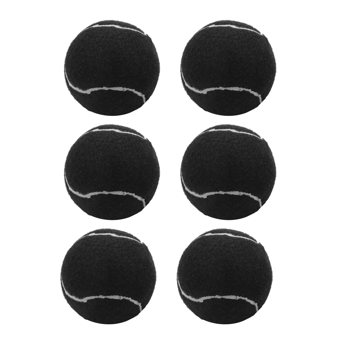 12Pcs Pack Tennis Balls Wear- Elastic Training Balls 66mm Ladies Beginners Practice Tennis ,Black