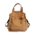 thumbnail image 1 of kurtrusly Canvas Backpack Bags Organizer Large Capacity Daypack Retro Schoolbag Causal Shopping Handbag Rucksack Tote Shoulder Bag Khaki, 1 of 9