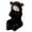 Black, variant on XFHLMJFF Baby Bear Ears Jumpsuit Hooded Footed Long Sleeve Winter Solid Color Onesies Size 6-12 Months