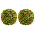 thumbnail image 2 of Luku Large Artificial Topiary Balls Set of 2 with Hanging Chains, Faux Flower Balls for Indoor & Outdoor Decor, 2 of 7