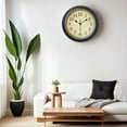 thumbnail image 3 of Unique Bargains Battery Operated Non Ticking Wall Clock Black White, 3 of 6
