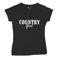 thumbnail image 5 of Country Girl Logo Women's V-Neck T-shirt Minimalistic Western Style Rodeo Southern Pride Cowgirl Queen Rustic Farm Gift Tee, 5 of 7