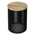 thumbnail image 6 of Simpli Home Demy 20 inch Wide Solid Mango/Metal Tall Industrial Side Table in Natura/Black, Assembled, 6 of 7