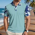 thumbnail image 2 of Homeyce Mens Short Sleeve Polo Shirts Button Collar Shirts Business Casual Work Office Lightweight Polo Tee Solid Color Short Sleeve Golf Shirt,Blue XL, 2 of 5