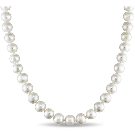 Miabella 7.5-8mm White Freshwater Cultured Pearl Sterling Silver Strand Necklace, 24