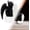 A, variant on Halloween Witch Black Cat Resin Statue, Tabletop Decorative Figurine for Mantel Shelf Desk