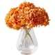 thumbnail image 1 of XmhyTop Flores artificiales de hortensia con cabezas anaranjadas, 10 flores de seda de hortensia falsas para centros de mesa de boda, ramos,decoración del hogar con tallos, 1 of 5