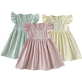 thumbnail image 2 of Nmmacb 1-7 Years Kids Girls Cotton Dresses Sundress Toddler Short Sleeve Embroidery Princess Dress Baby Summer Lace Dresses, 2 of 10