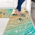thumbnail image 2 of Nautical rug Beach Kitchen Mats for Floor 2 Piece, Beach Mat Anti Fatigue Floor Mat for Kitchen, Kitchen Floor Mats for in Front of Sink and Kitchen Matt for Standing for Kitchen Decor 17"X30"+17"X47", 2 of 6