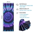 thumbnail image 2 of Blue Purple Tie Dye Mandala Pattern Hot Yoga Mat Towel Non Slip for Hot Yoga - Quick-Drying Yoga Mat Cover with 4 Corner Pockets with Travel Bag - Hot Yoga Towel Non Slip 74"x26", 2 of 6