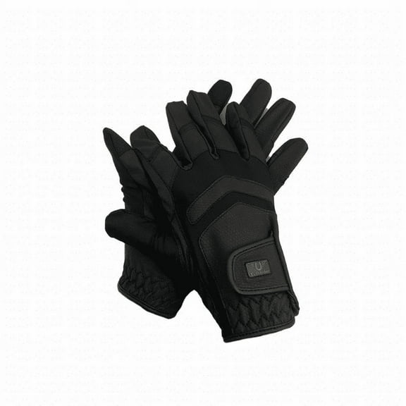 TuffRider Ladies Breathable Summer Riding Gloves- Black- S