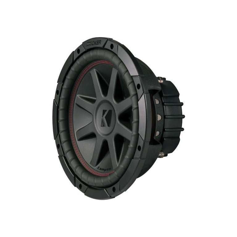 Kicker CVR10 CompVR 10-Inch (250mm) Subwoofer, 2-Ohm DVC Bundle