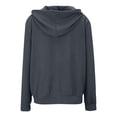 thumbnail image 6 of HLKJKLS Long Sleeve Shirts For Women Zip Up Hooded Cardigan With Large Pockets Long Sleeve Polyester Cotton Blend Gray S-3Xl, 6 of 8