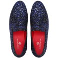 thumbnail image 2 of Santimon Mens Dress Shoes Paillette Loafers Metallic Slip-On Casual Business Shoes Blue 9 US, 2 of 7