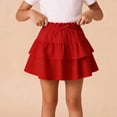 thumbnail image 7 of ZGRBOU Girls Ruffle Tiered Mini Skirt Stretchy Drawstring High Waist Flowy Skirts Summer Tennis Golf Skorts 4-15 Years, 7 of 7