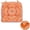 Orange, variant on Indoor/Outdoor Chair Seat Cushion, Tufted, Weather, and Fade Resistant, 19" x 19" with Ties for Patio, Dining, Office Chairs