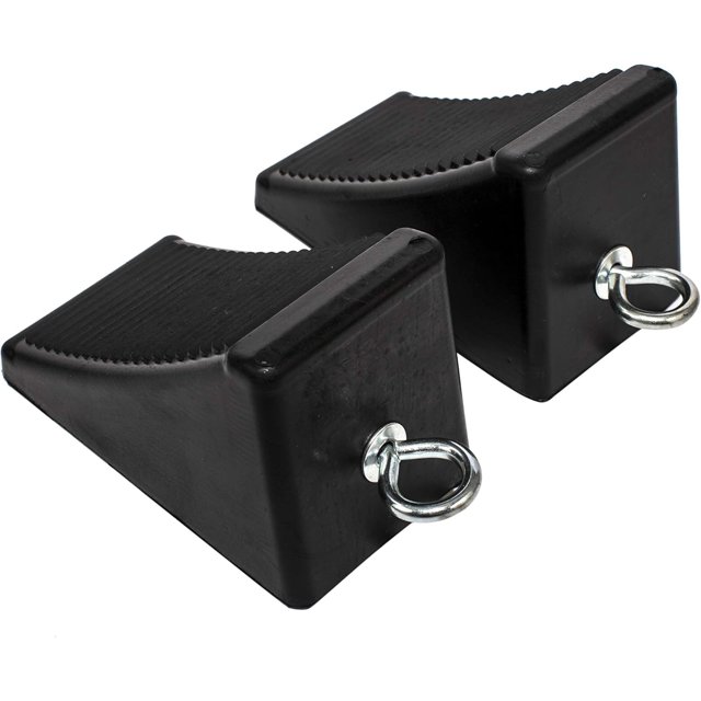 Pack de 2 cuñas para ruedas MAXXHAUL 50011, caucho de alta resistencia