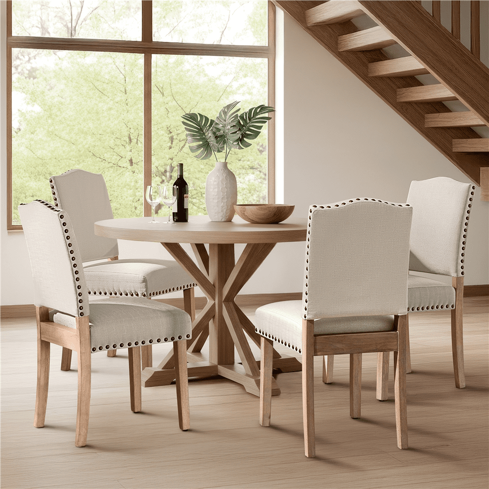 Renwick 2PCS Upholstered Dining Chairs, Beige