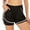 Black, variant on LELINTA Women's Elastic Waistband Yoga Workout Shorts Exercise Mini Hot Gym Shorts Gray/Rose Red/Blue/Purple