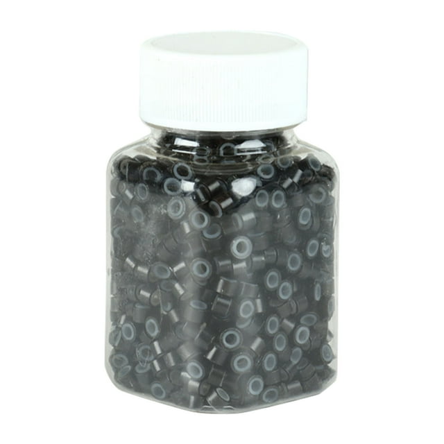 Perles Micro pour Extensions de Cheveux, 500 Pcs Perles en Silicone pour Extensions de Cheveux Anneaux pour Extensions de Cheveux Opération Douce