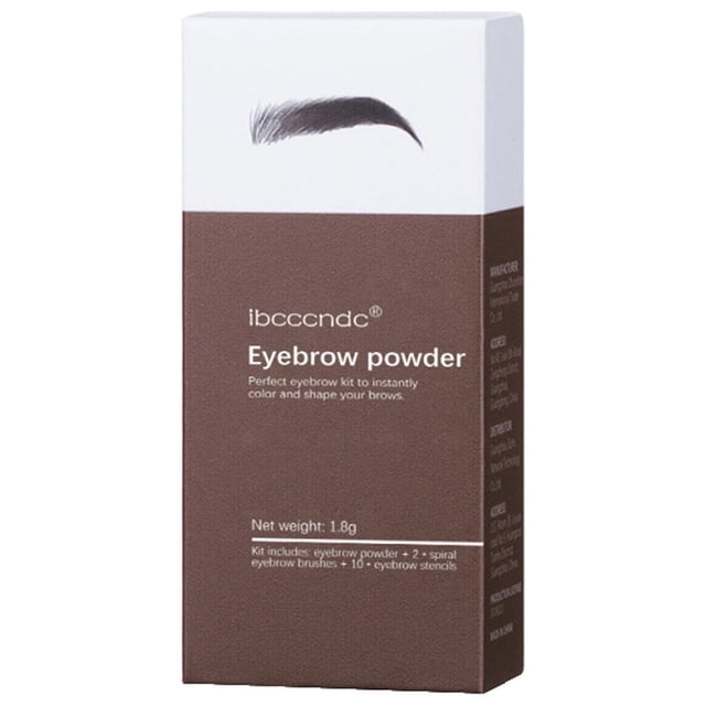 Bâton de Poudre pour Sourcils avec 2 Pcs de Brosse à Sourcils Imperméable Longue Tenue Bâton de Poudre Ombre Ensemble d'Outils de Maquillage