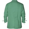 thumbnail image 5 of Bcfgryg Style Men's Shirt Long Sleeve Casual Daily Wear Tunic Top With Drawstring Pure Color Soft Stretch Fabric For All Seasons Men Shirts Casual Green XXL, 5 of 5