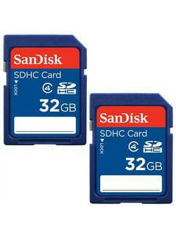 SanDisk 32GB Class 4 SDHC Flash Memory Card - 2 Pack SDSDB2L-032G-B35 Retail Package