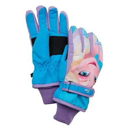 Disney Frozen Elsa Ski Gloves Purple Blue Girls One