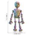 thumbnail image 2 of 3D Printed Poseable Skeleton Figure with Magnetic Joints, Movable Anatomical Model, Educational Toy, Desk Ornament & Gift for Science & Horror Fans,White, 2 of 2