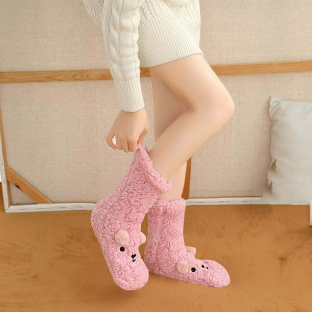 Calcetines cómodos para mujer, regalos de invierno, calcetines de forro polar gruesos, calcetines casuales regulares para mujer