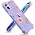 thumbnail image 1 of Flamingo Collage Clear Case for iPhone 12 Mini,Aesthetic Art Design Case for Men Women,Unique Soft Transparent TPU Bumper Case Cover, 1 of 5