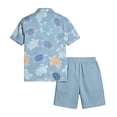 thumbnail image 6 of Mens Summer Short Sets Beach Shorts Sleeve Button Down Shirts Casual Hawaiian Shirt and Shorts Outfit, 6 of 6