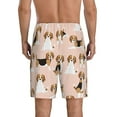 thumbnail image 3 of Daiia Beagle Dog On Brown Mens Woven Stretch Pajama Short,Short Pajama Pants-Medium, 3 of 9