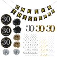 thumbnail image 3 of Pancarta De Feliz Cumpleaños, Decoraciones Multiusos De 30 Cumpleaños Para Mujer Para Decoración De Fiesta De Cumpleaños Para Hombre Cergrey 30th Birthday Decorations, 3 of 8