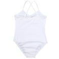 thumbnail image 5 of iEFiEL Little Girls Ballet Dance Leotard Cotton Basic Criss Cross Gymnastic Camisole Leotard White 7-8, 5 of 5