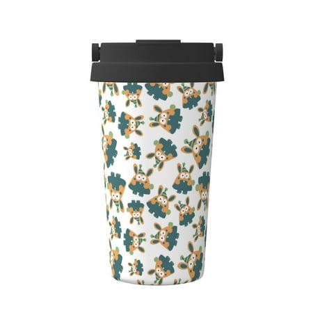 

Zeuib Cute Bunny Print Stainless Steel Vacuum Insulated Coffee Travel Mug Insulated Coffee Mug Travel Mug with Lid Thermal Cup for Outdoor
