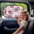 thumbnail image 2 of KUIFORTI Car Window Shade for Side Window (2Pack), Cling Car Window Sun Shade for Baby to Block 99.95% UVR - Foldable Car Seat Sun Protection, Vintage Flower Purple, 2 of 6