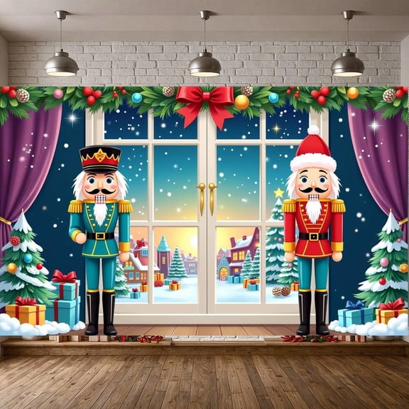 Nutcracker Theme Nutcracker Banner Christmas Christmas Banner Colorful Design Holiday Themed Holiday Banner for Christmas Party Winter Celebration Holiday Event