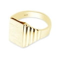 thumbnail image 2 of AFFY 14K Yellow Gold Plated 925 Sterling Silver Mens Signet Ring Engravable Monogram, Ring Size -13.5, 2 of 2