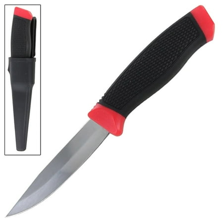 Armory Replicas Fixed Blade Red Snapper Fishing Knife Rubber Textured Handle Mirror Polished Finish