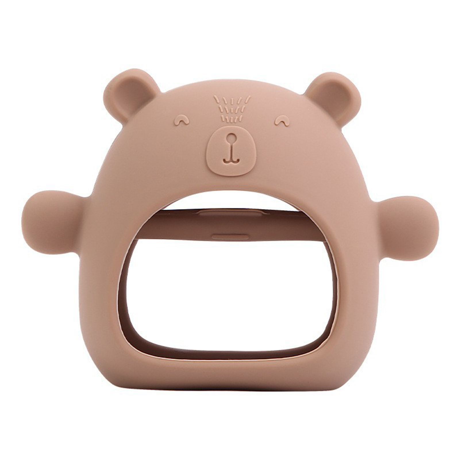KUNyu Teething Toy Boiled Easy to Grip Silicone Cute Bear Baby Teething