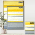 thumbnail image 3 of Designart - Abstrait Gris et Jaune Bleu XIII - Impression d'Art Mural Moderne sur Toile Encadrée, 3 of 3
