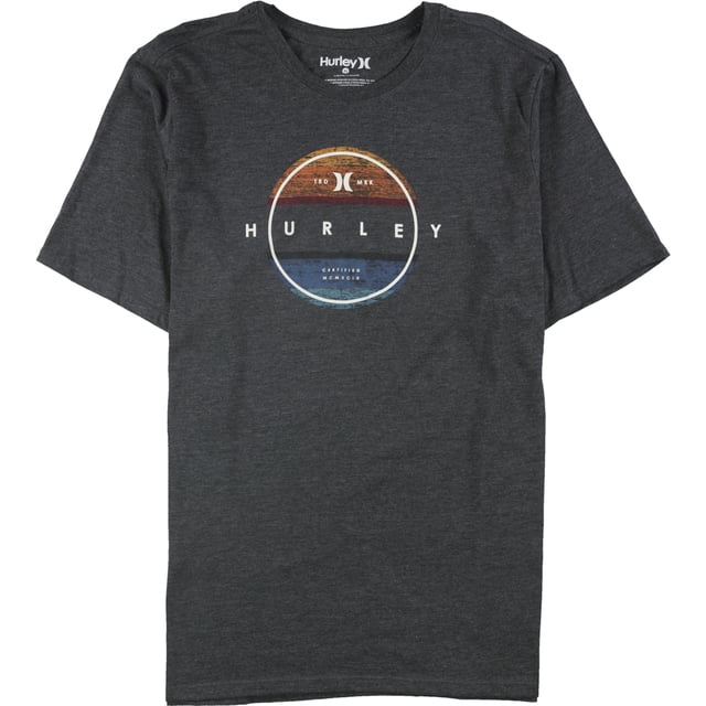 Hurley - Playera gráfica con logo para hombre, gris, extragrande Hurley Camiseta gráfica